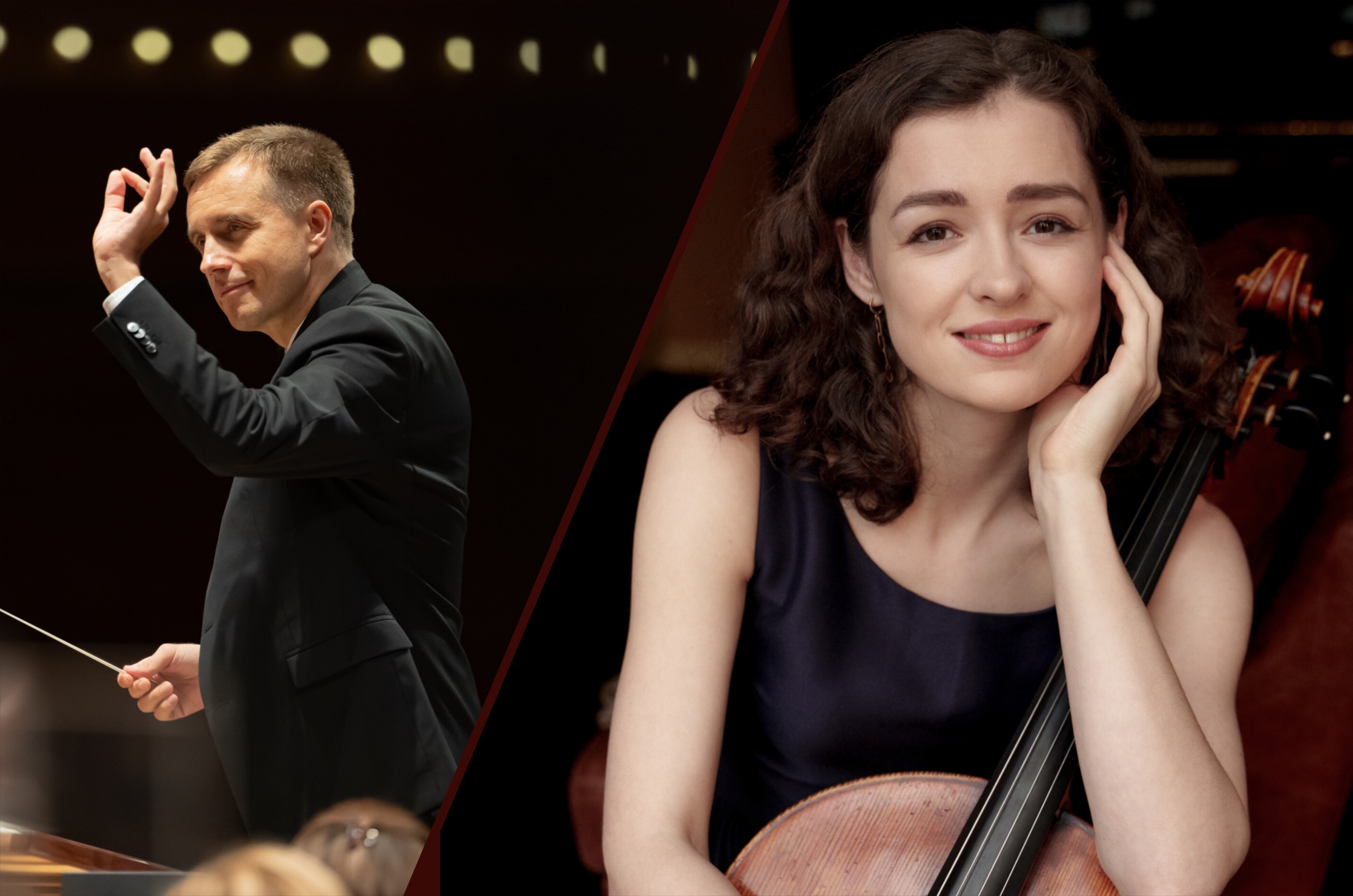 Bilder des Dirigenten Vasily Petrenko und der Cellistin Anastasia Kobekina