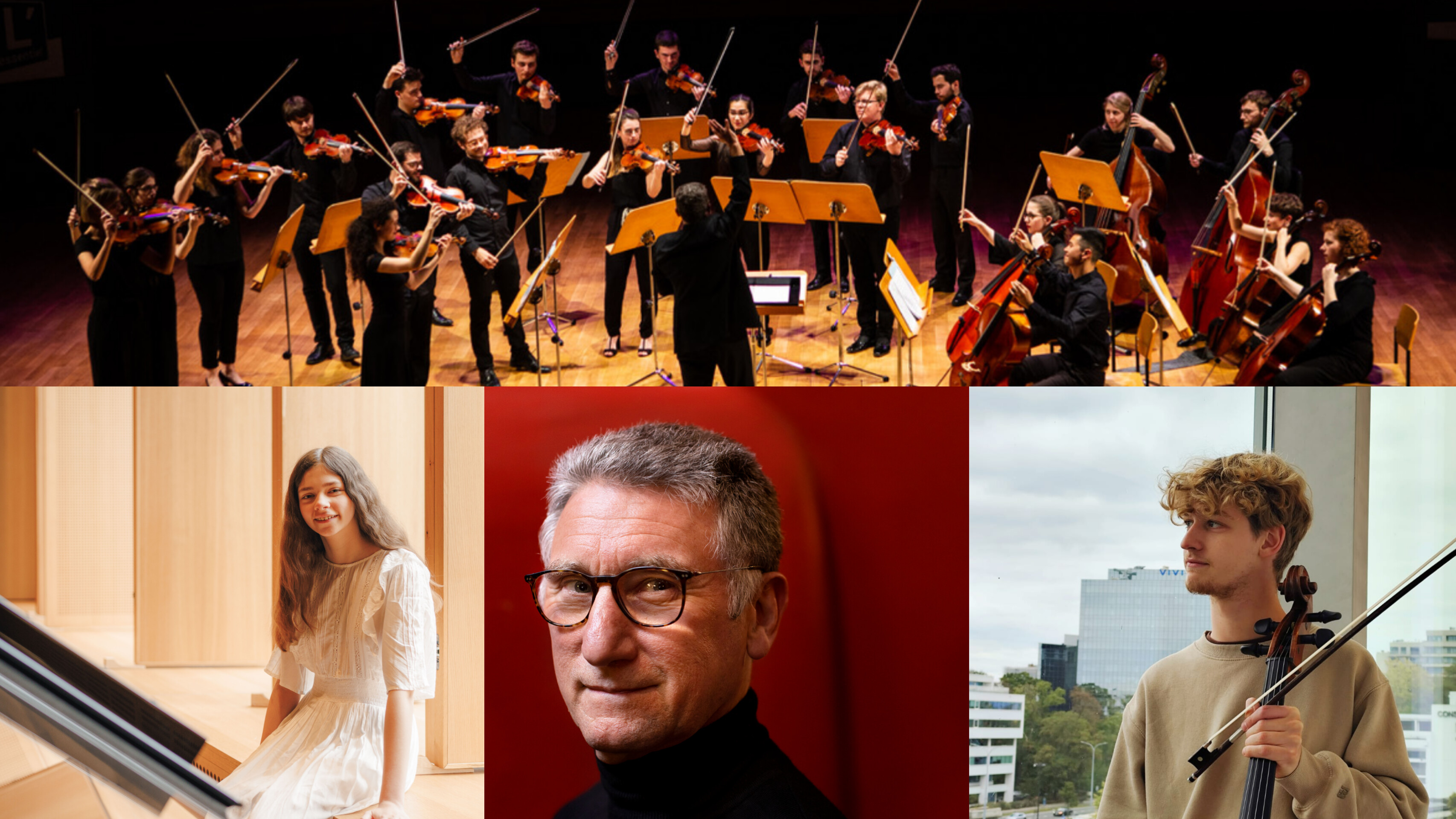 Foto von Mahault Ska, Noah Schmit, Dirk VdM und den YBS